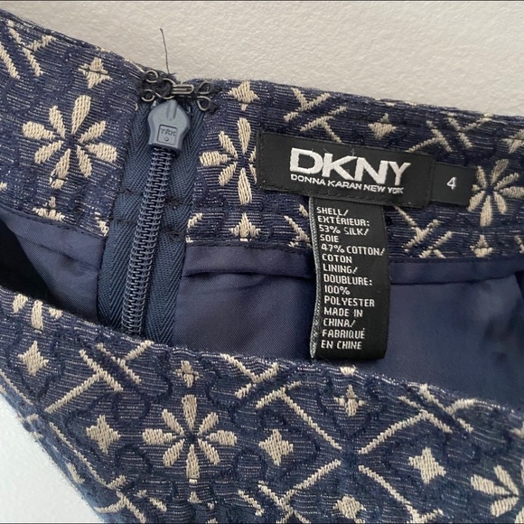 DKNY Pencil Patterned Slit Front Skirt - Picture 5 of 6